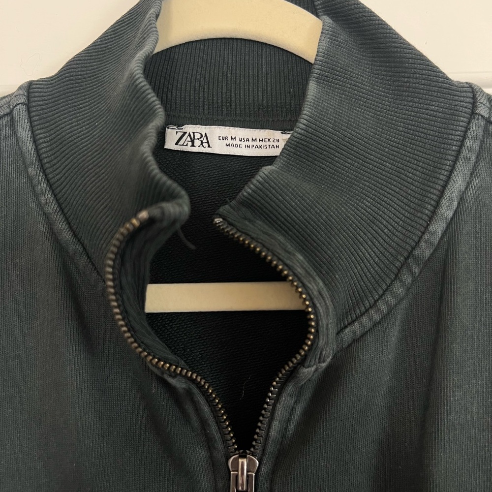 Zara rib knit zip up bomber jacket - Picture 3 of 5